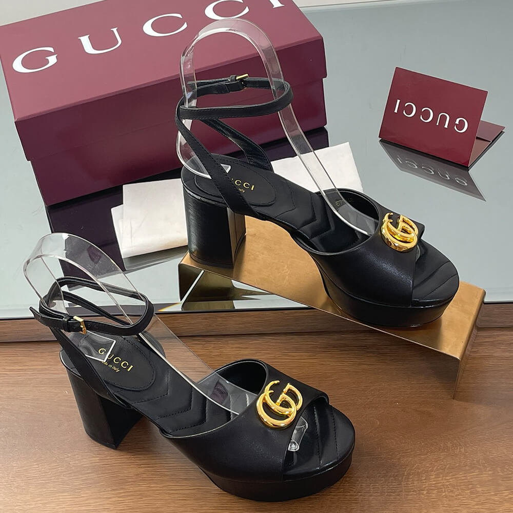 GUCCI Women s platform sandal with Double G